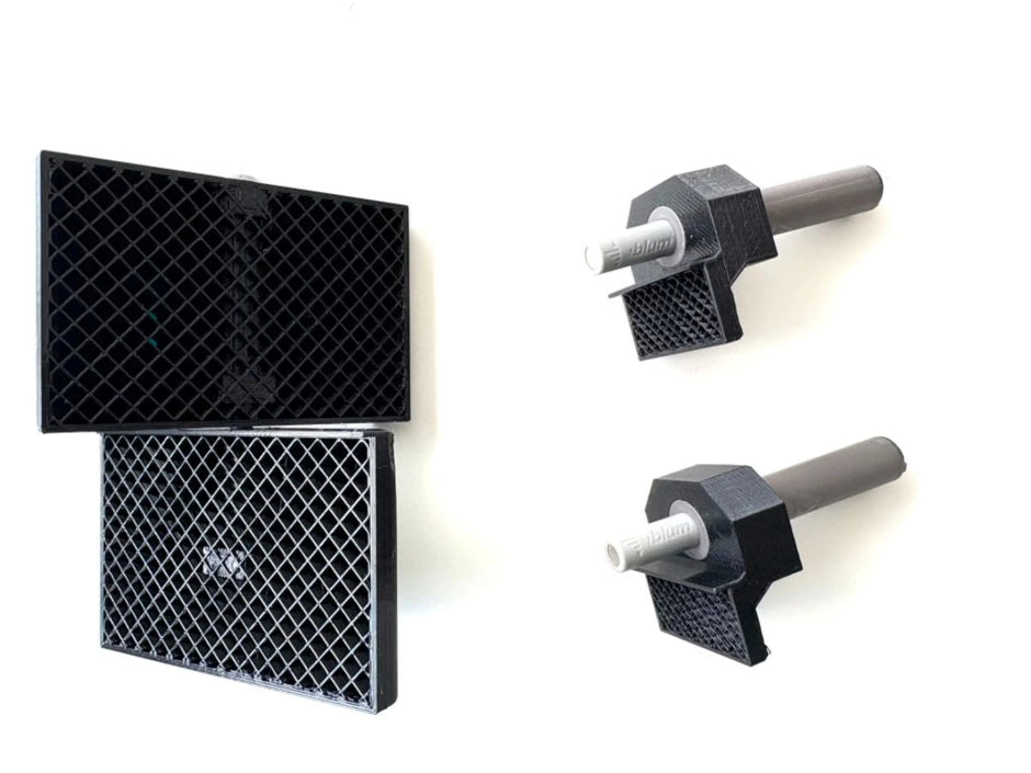 Revizinės Durelės Sistema EasyToTile R10 – 2× Pivot Vyriai + 2× Click Mechanizmai