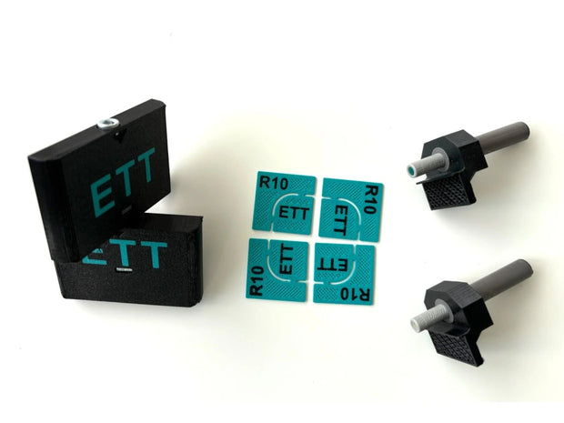 Revizinės Durelės Sistema EasyToTile R10 – 2× Pivot Vyriai + 2× Click Mechanizmai