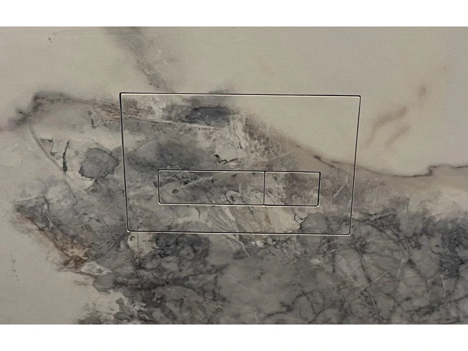 Concealed WC Flush Plate EasyToTile – Geberit Sigma with Blue BASE (3-in-1 Cutout)