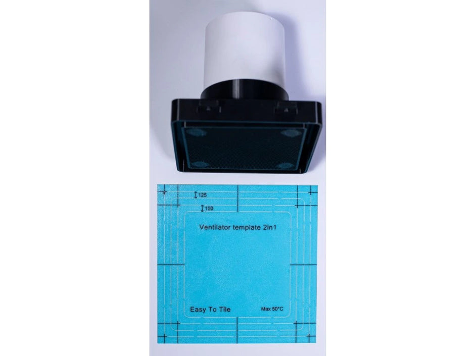 Paslėpta Ventiliatoriaus Sistema EasyToTile Full Set 100 mm (su ventiliatoriumi)