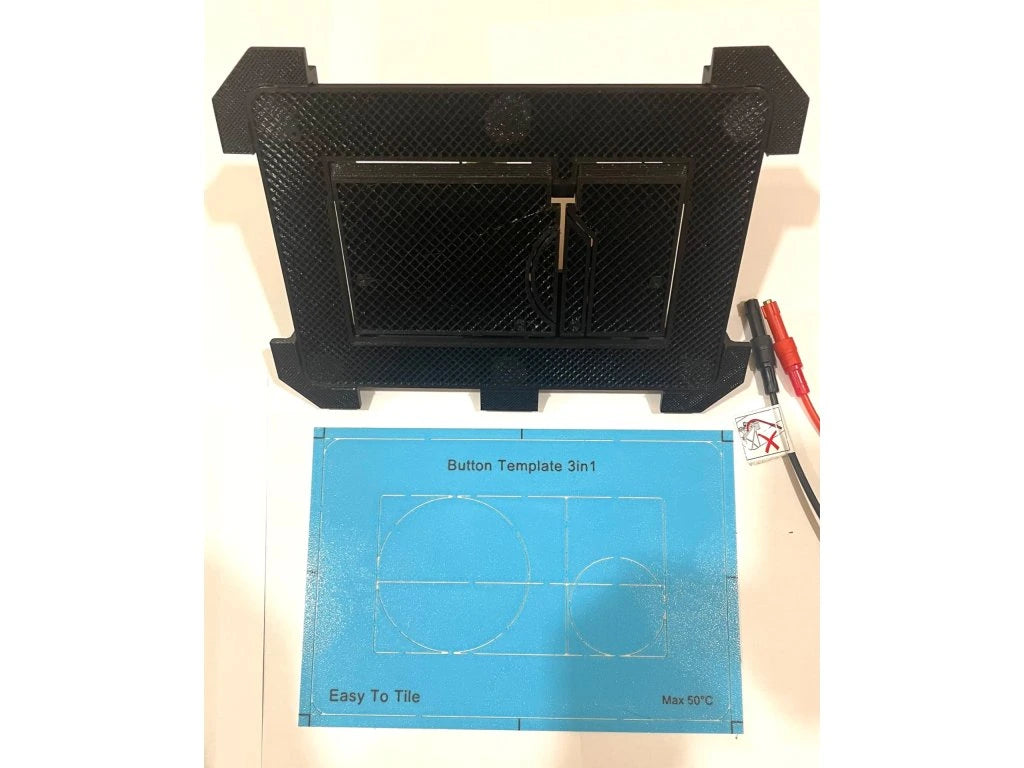 Paslėptas WC Nuleidimo Mygtukas EasyToTile – Villeroy & Boch / Vigour / Conel (Round Edge, 3-in-1 Išpjova)