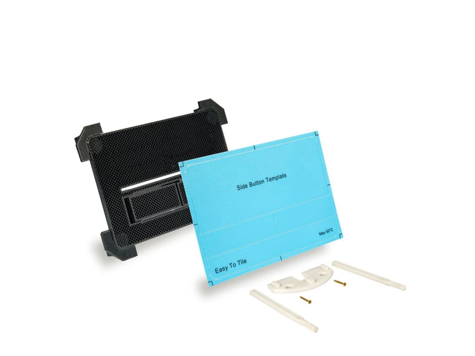 Paslėptas WC Nuleidimo Mygtukas EasyToTile – Geberit Sigma SIDE (su Montavimo Šablonu)