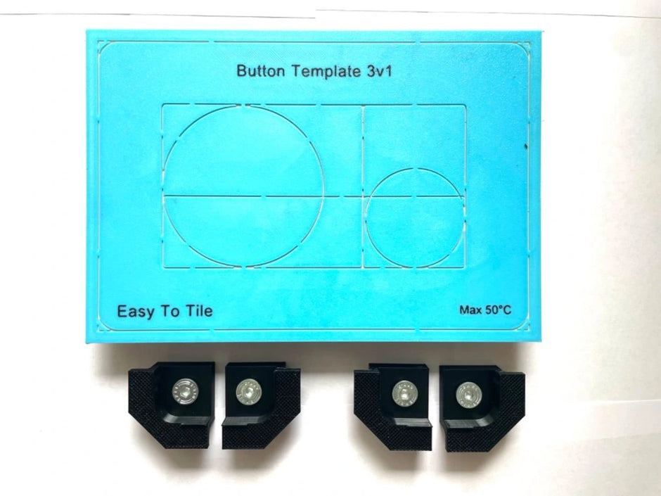 Paslėptas WC Nuleidimo Mygtukas EasyToTile – TECE Round Edge (3-in-1 Išpjova)