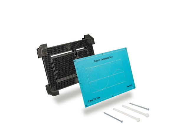 Paslėptas WC Nuleidimo Mygtukas EasyToTile – TECE Round Edge (3-in-1 Išpjova)