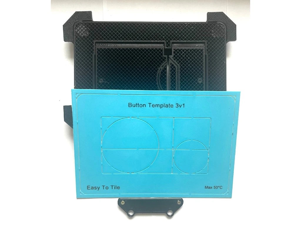 Paslėptas WC Nuleidimo Mygtukas EasyToTile – TECE Round Edge (3-in-1 Išpjova)