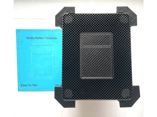 Paslėptas WC Nuleidimo Mygtukas EasyToTile – Grohe Round Edge (su Montavimo Šablonu)