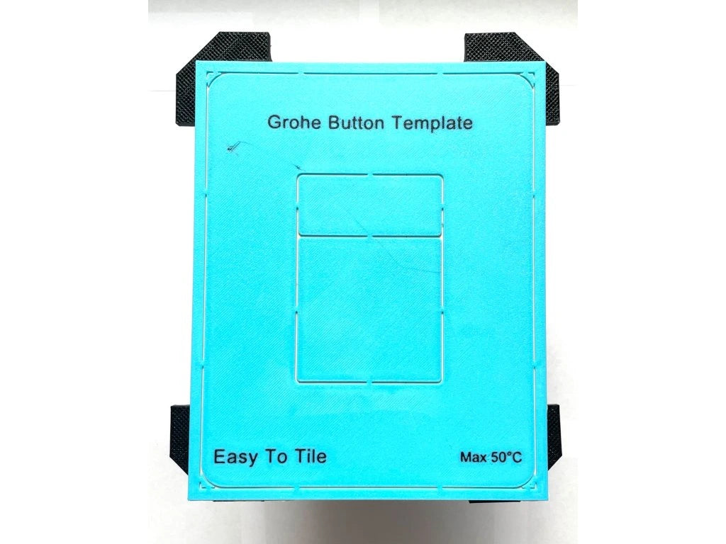Paslėptas WC Nuleidimo Mygtukas EasyToTile – Grohe Round Edge (su Montavimo Šablonu)