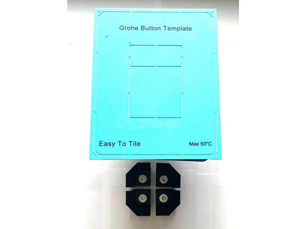 Paslėptas WC Nuleidimo Mygtukas EasyToTile – Grohe Round Edge (su Montavimo Šablonu)
