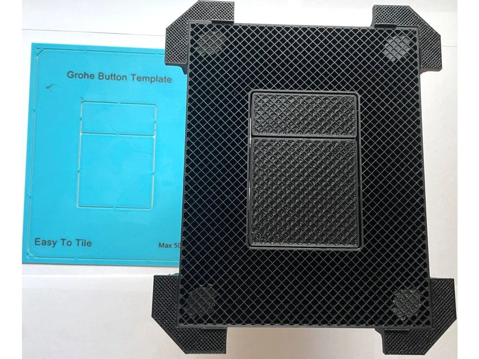 Paslėptas WC Nuleidimo Mygtukas EasyToTile – Grohe Straight Edge (su Montavimo Šablonu)