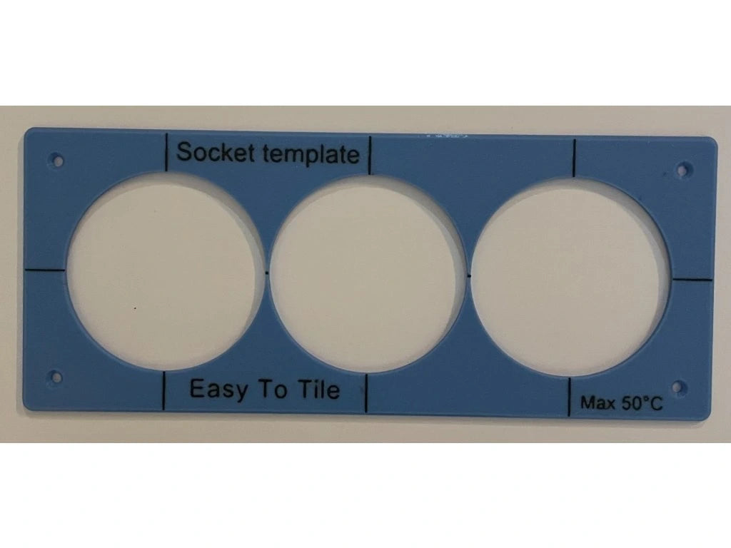 WC Nuleidimo Mygtuko Lizdo Šablonas EasyToTile – Socket (10 × 24 cm)